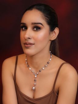 Kraft Smiths - Garima Grey Brooch Necklace