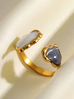 Niska - Serene Duo-Tone Anti Tarnish Layer Ring Multi-Color