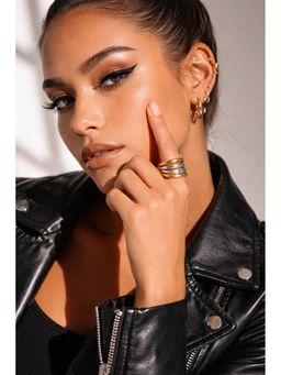 Niska - Serene Duo-Tone Anti Tarnish Layer Ring Multi-Color