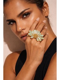Niska - Daisy Green Open Ring Green
