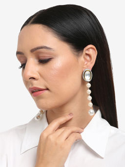 Ruby Raang Studio - Dusk Dew Kundan Pearl Earrings