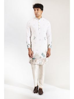 RNG Safawala - Off White Embroidered Kurta and Pant