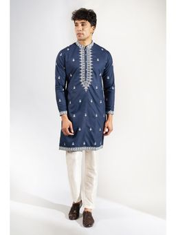 RNG Safawala - Royal Blue Embroidered Kurta and Pant