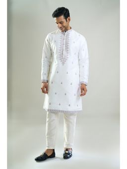 RNG Safawala - Off White Embroidered Kurta and Pant
