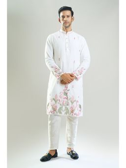 RNG Safawala - Off White Embroidered Kurta and Pant
