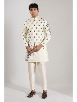 RNG Safawala - Cream Embroidered Kurta and Pant with Jacket