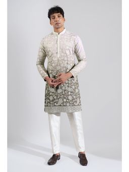 RNG Safawala - Green Ombre Embroidered Kurta and Pant