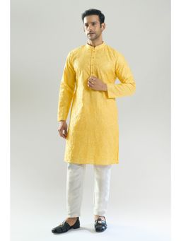RNG Safawala - Yellow Embroidered Kurta and Pant