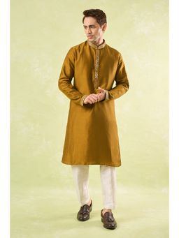 RNG Safawala - Mustard Embroidered Kurta and Pant
