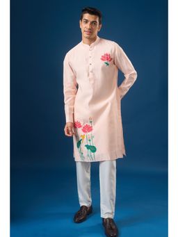 RNG Safawala - Pink Floral Printed Kurta and Pant