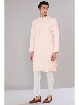 RNG Safawala - Peach Embroidered Kurta and Pant