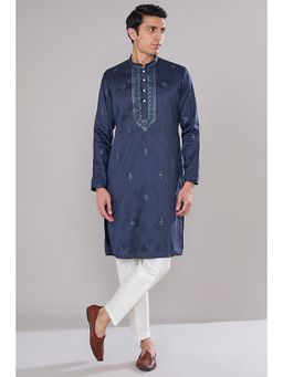 RNG Safawala - Royal Blue Embroidered Kurta and Pant
