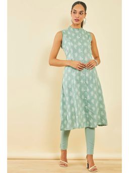 Soch - Green Rayon Self Design Kurta