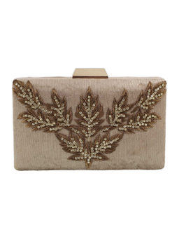 Mochi - Rose Gold Floral Cotton Clutch