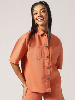 Belliskey - Womens Rust Orange Denim Shirt