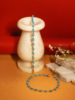 VIRAASI - Women Gold Plated Evil Eye Anklets