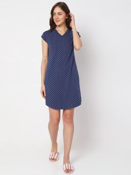 Vero Moda Intimates - Women Navy Blue Sleepwear T-shirt Dress Navy Blue
