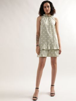 ELLE - Women Dusty Green Printed Dress