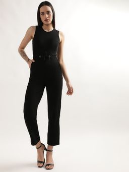 ELLE - Women Black Solid Jumpsuit