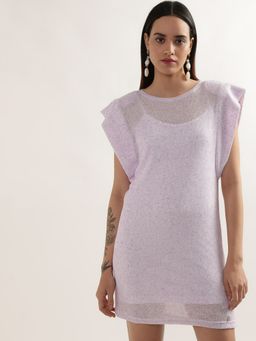 ELLE - Women Lilac Solid Dress