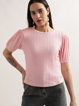 ELLE - Women Pink Solid Top