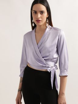 ELLE - Women Lilac Solid Top