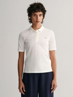 GANT - Women White Solid T Shirt