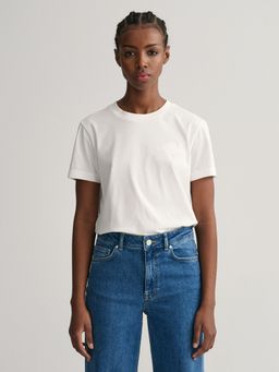 GANT - Women White Solid T Shirt