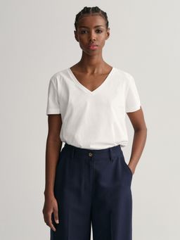 GANT - Women White Solid T Shirt