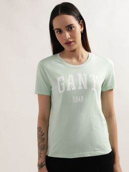 GANT - Women Green Solid T Shirt