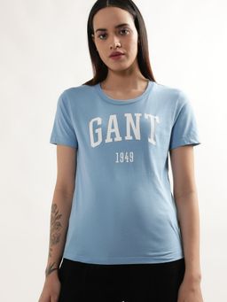 GANT - Women Blue Solid T Shirt