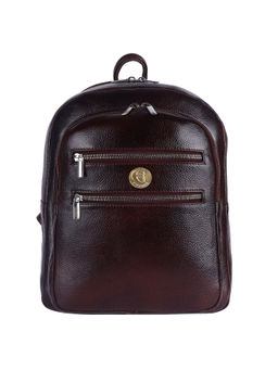 HiLEDER - Pure Ndm Leather Spacious Formal 11.5" Backpack Laptop Office Bag Brown