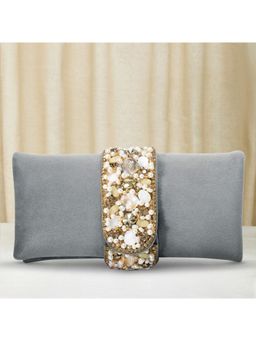 Peora - Grey Clutch Purses for Women Handmade Evening Bridal Clutch - C01Gry