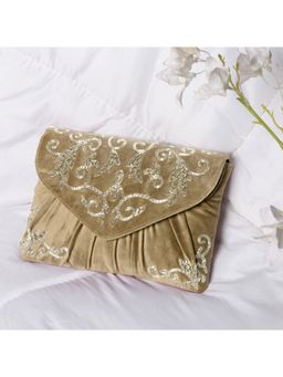 Peora - Brown Clutch Purses for Women Handmade Evening Bridal Clutch - C85Br