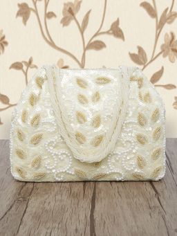 Peora - Potli Bags Evening Bags Ethnic Bride Purse with White - P17W
