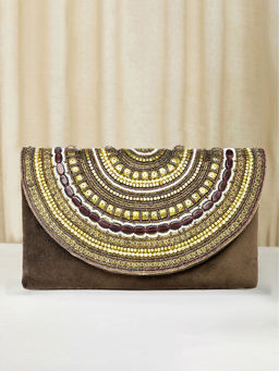 Peora - Brown Clutch Purse for Women