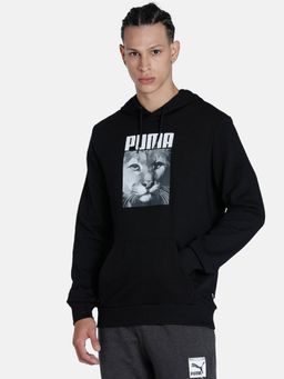 Puma - Graphic Mens Black Hoodie