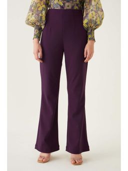 SALT Attire - Purple Solid Bootcut Trouser