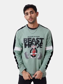 The Souled Store - Looney Tunes Beast Mode Green Color Printed Sweatshirts