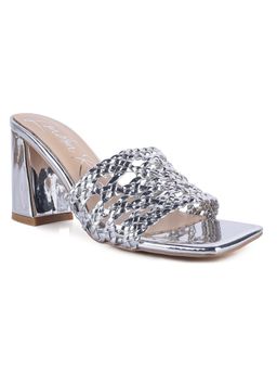 London Rag - Woven Silver Heels