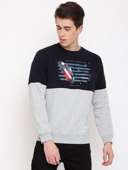 Cantabil - Mens Grey Melange Sweatshirt
