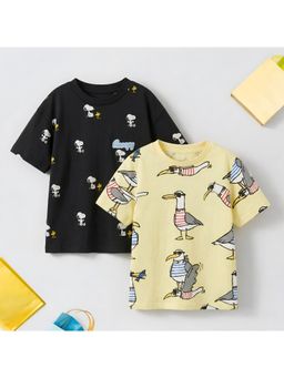Googo Gaaga - Boys Cotton Printed Half Sleeve T-shirts (Pack of 2)