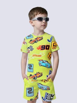 Jack & Jones Junior - Boys Racing Print Cotton T-Shirt
