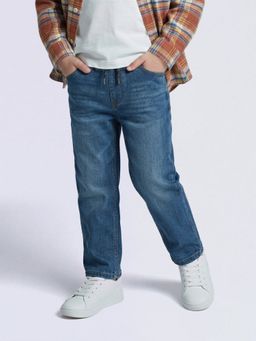 Jack & Jones Junior - Boys Dark Blue 5 Pocket Jeans