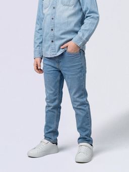 Jack & Jones Junior - Boys Blue Clark Regular Fit Jeans