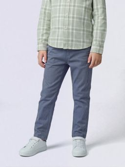 Jack & Jones Junior - Boys Blue Cotton Regular Fit Pant
