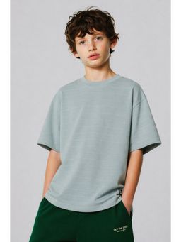 Alan Jones - Sky Boys Oversized Embossed Stripe T-Shirt