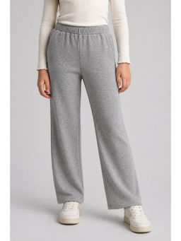 Alan Jones - Melange Girls Waffle Solid Stretch Straight Pant