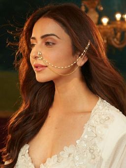 Accessher - Kundan Nose pins, Clip On Nose Ring Small Nath Kundan for Women