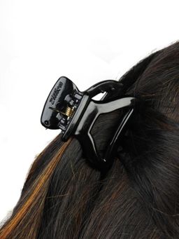 Accessher - Acrylic Material Black Hair Clips Tight Grip Women and Girls Pack of 6